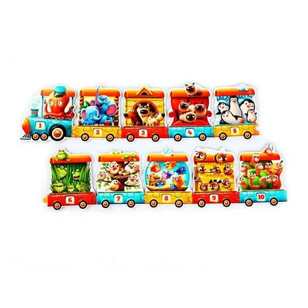 Cubika Puzzle «Zug mit Tieren» 20 Teile