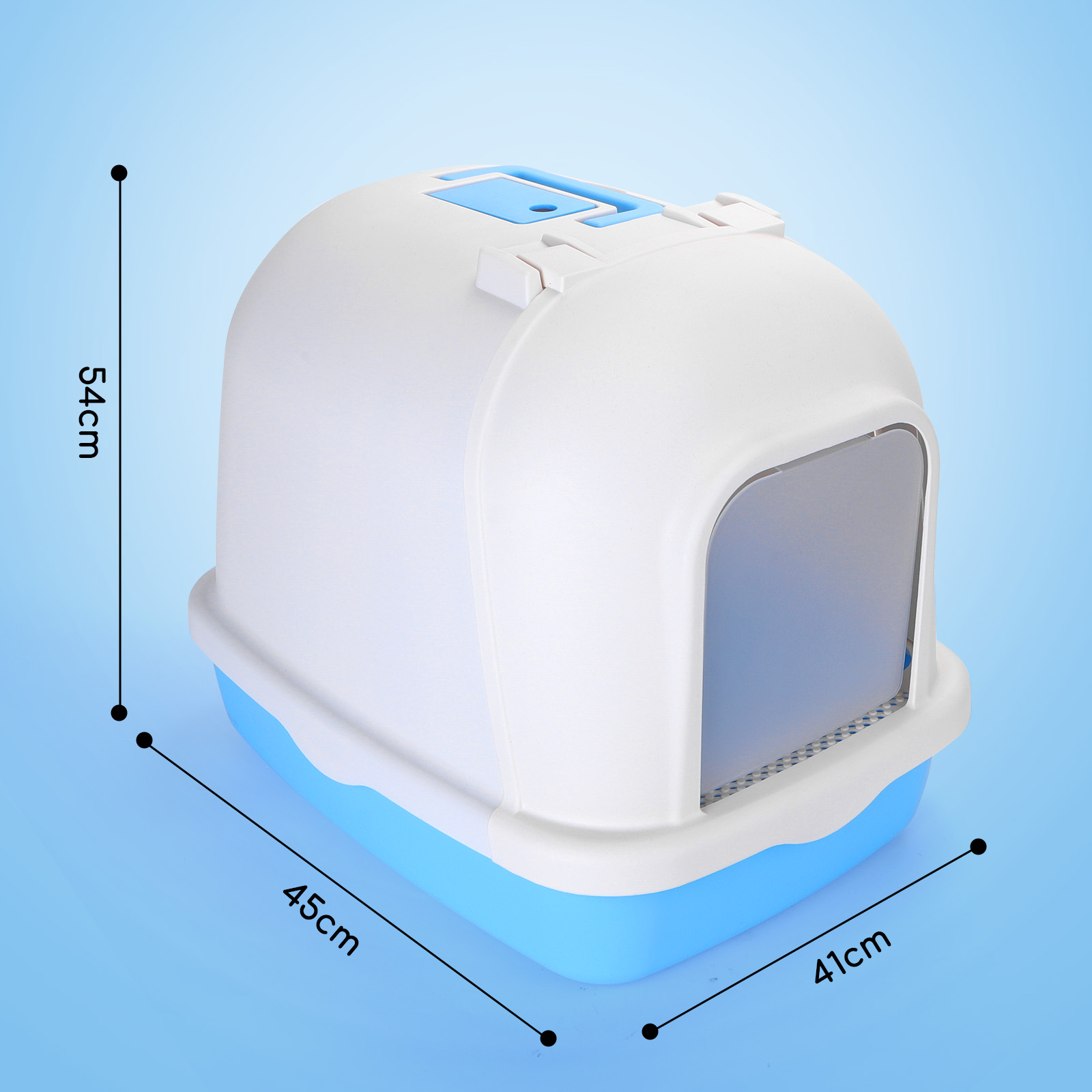 Nobleza - Caixa de areia para gatos com abertura frontal e pá, caixas de areia para gatos com tampa removível, caixa de areia grande para gatos.
