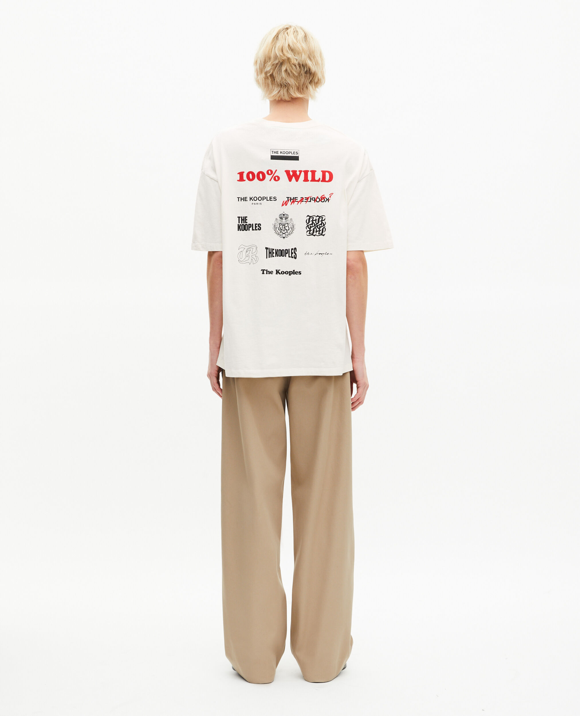 T-shirt oversize avec sérigraphie écru