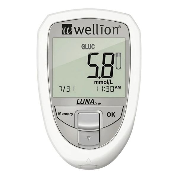 Wellion Medidor de Glicose   Colesterol   Ácido Úrico Luna Trio Kit
