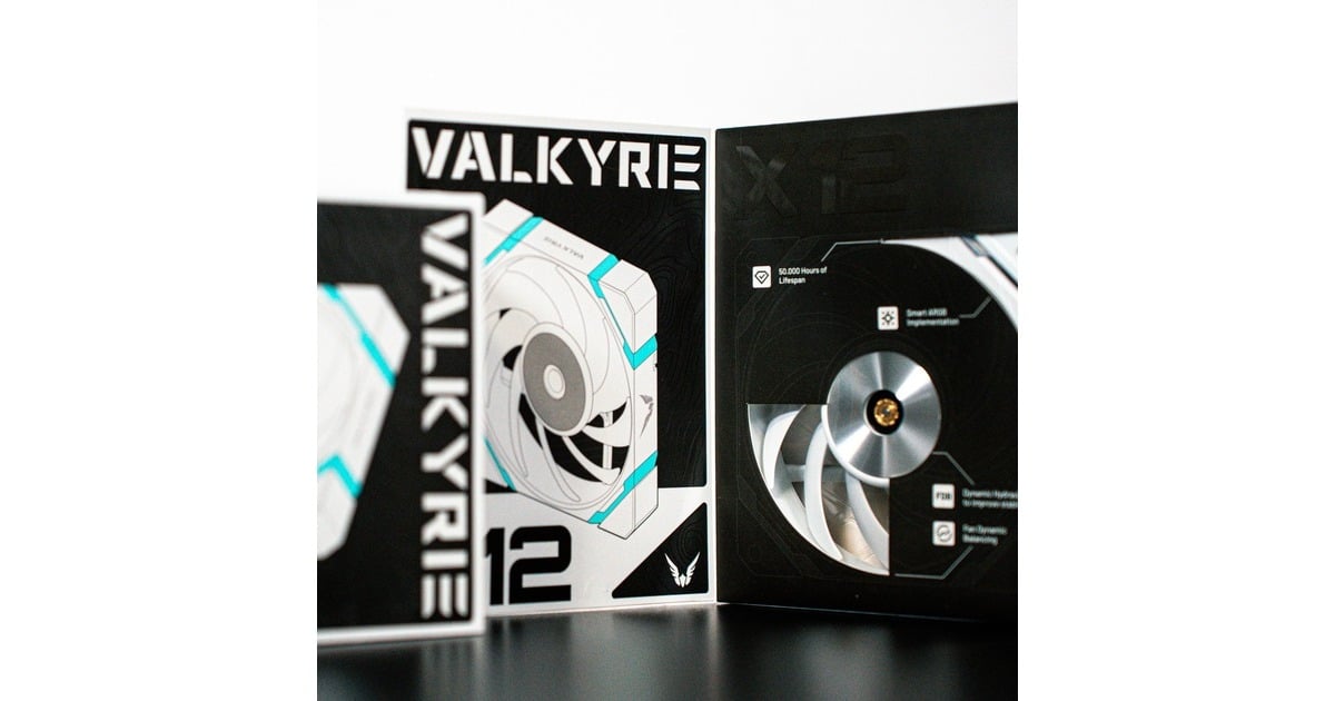 ValkyrieX12F ARGB 120 case fan  (Zwart, 120 x 120 x 25 mm, PWM)
