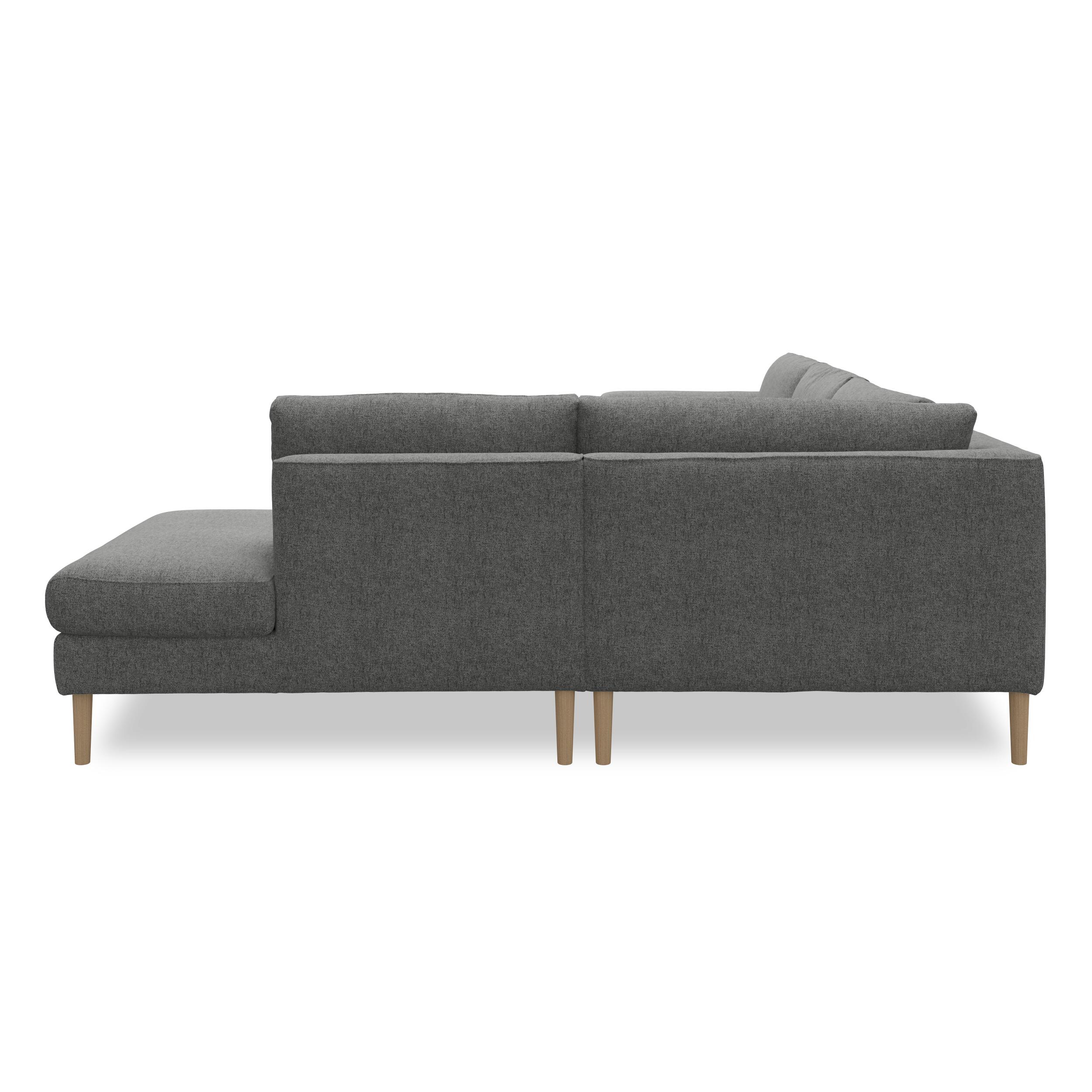 Nyland højrevendt hjørnesofa med pufafslutning