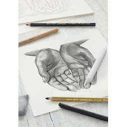 FABER-CASTELL Set d'esquisse au fusain PITT, 7 pièces