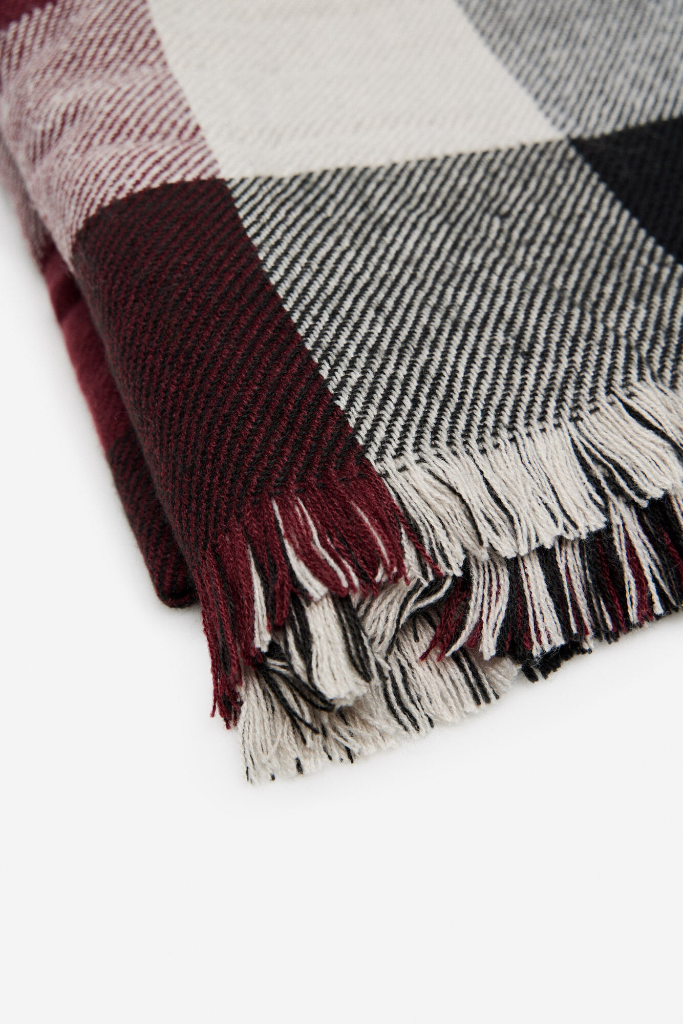 Poncho estampado reversível