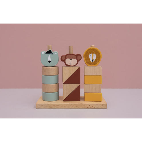 Blocs animaux à empiler en bois - TRIXIE