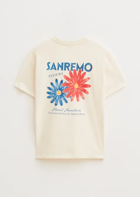 T-shirt met print San Remo geel (GEE.VA)
