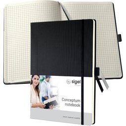 Carnet de notes Conceptum, A4+, quadrillé, noir