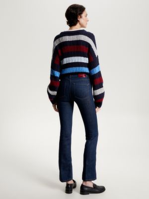 Calça jeans bootcut de cintura média