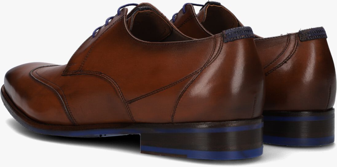 FLORIS VAN BOMMEL cognac floris van bommel nette schoenen sfm-30173