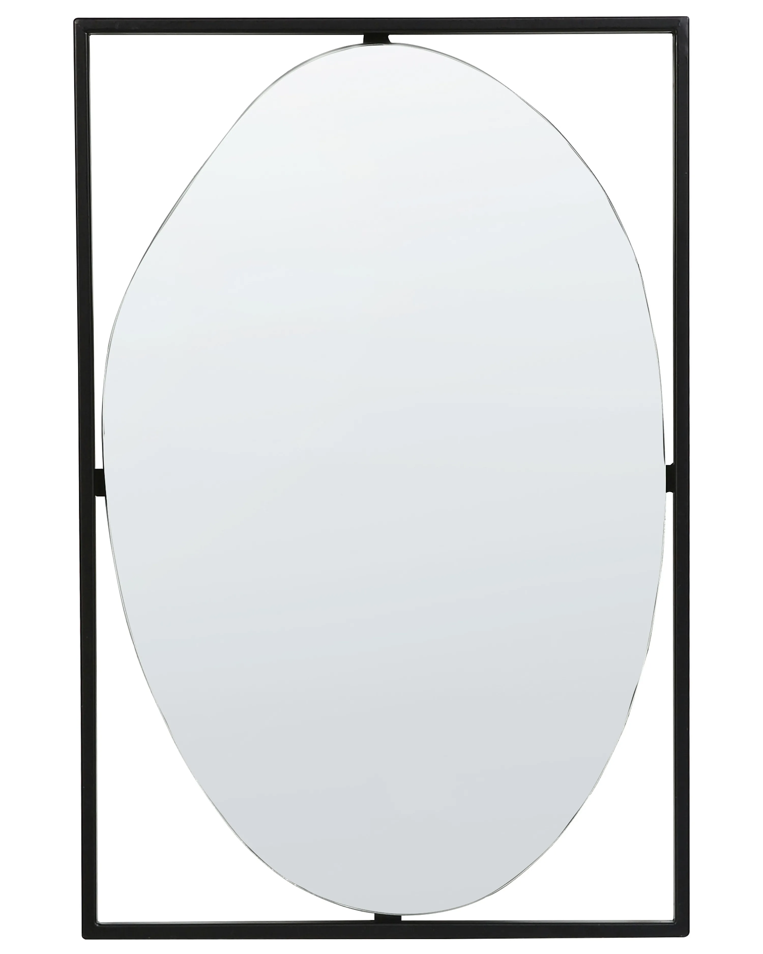 Wandspiegel NIBELLE 40 cm 60 cm Metaal Zwart