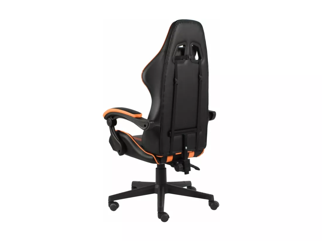 Fauteuil de jeux vidéo Noir et orange Similicuir