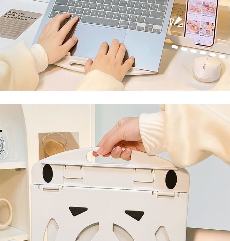 Yunikon - Opvouwbare plastic laptopstandaard / telefoonhouder / set (verschillende ontwerpen)
