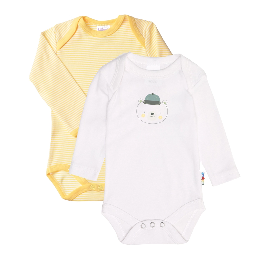 Liliput Langarmbody 2er-Pack gelb und weiß