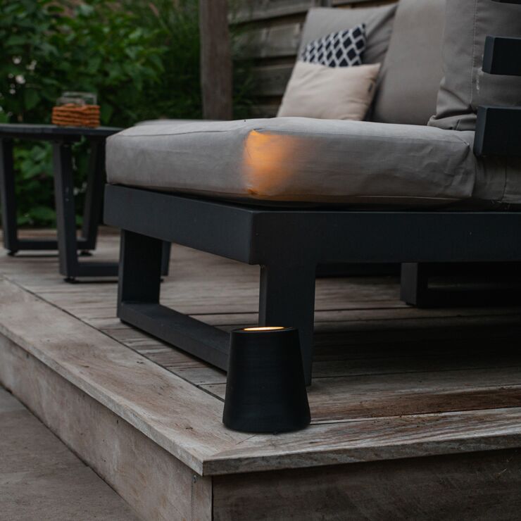 Moderne tuinspot zwart rond IP65 - Lennard