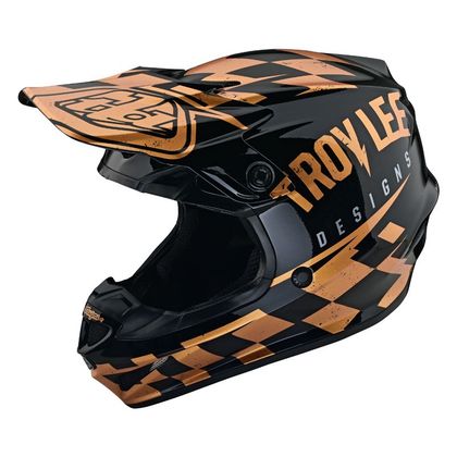 Casque cross TroyLee design SE4 POLYACRYLITE RACE MIPS 2024 - Noir / Jaune
