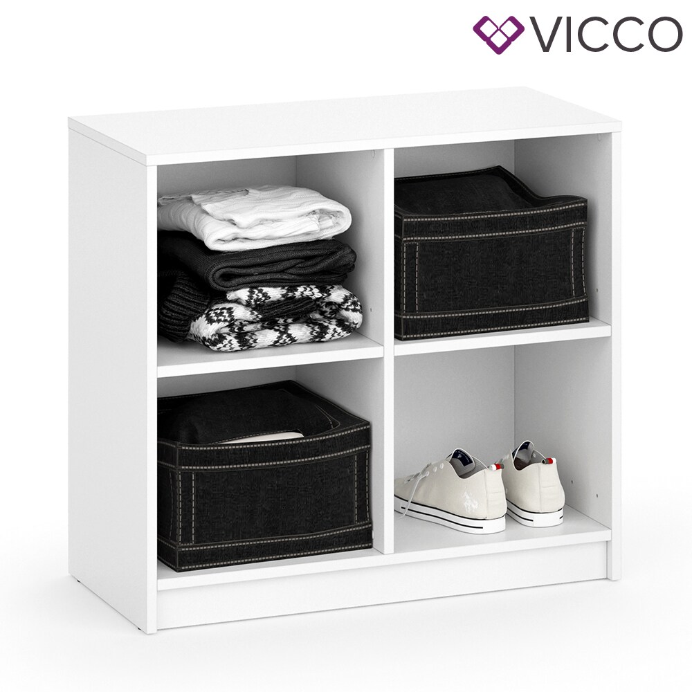Vicco Kleiderschrank GUEST - Kommode Schrank viergeteilt Sideboard Regal