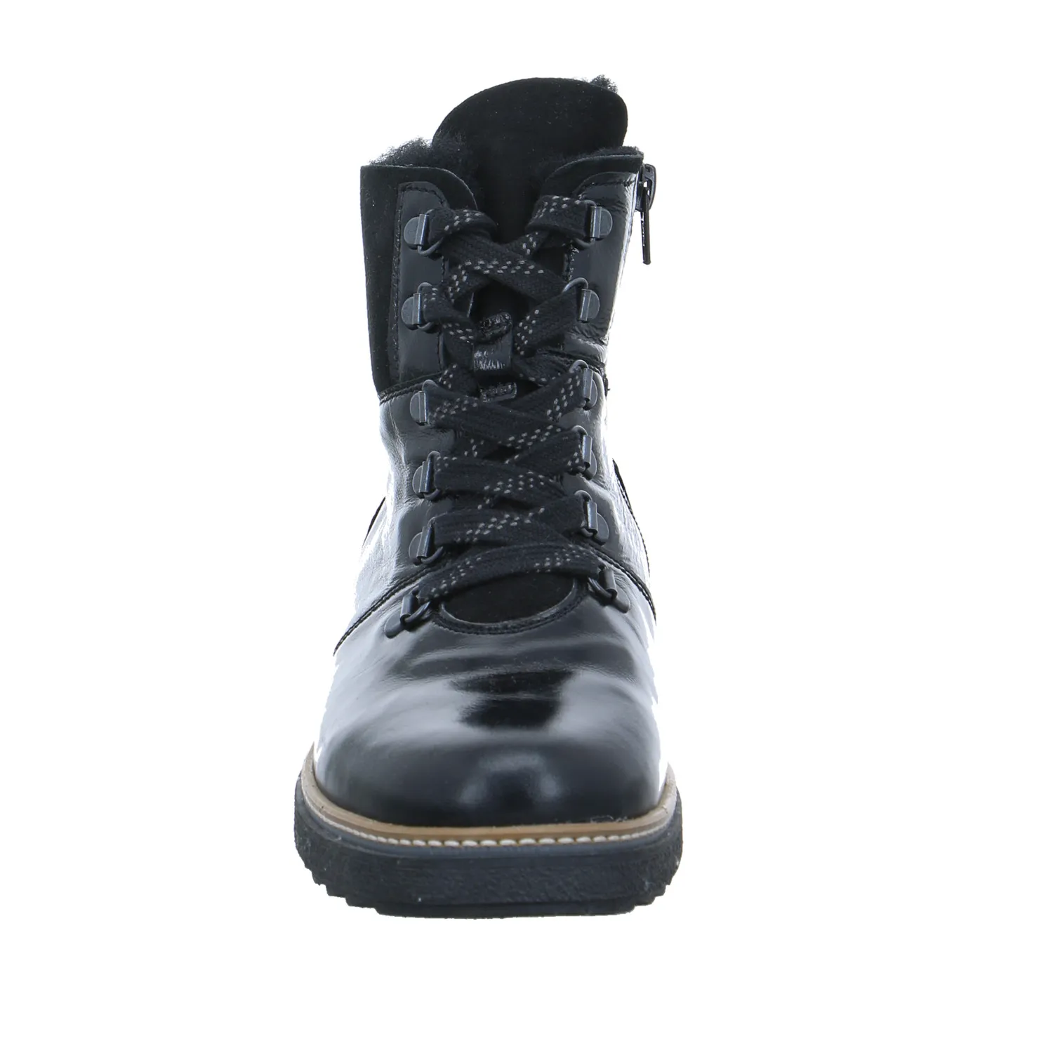 WALDLÄUFER Comfort-Boot Schwarz Leder  mit Wechselfussbett