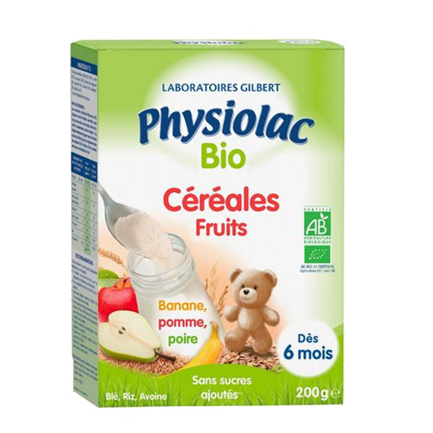Céréales Fruits Banane, Pomme et Poire issues de l'agriculture biologique 200g