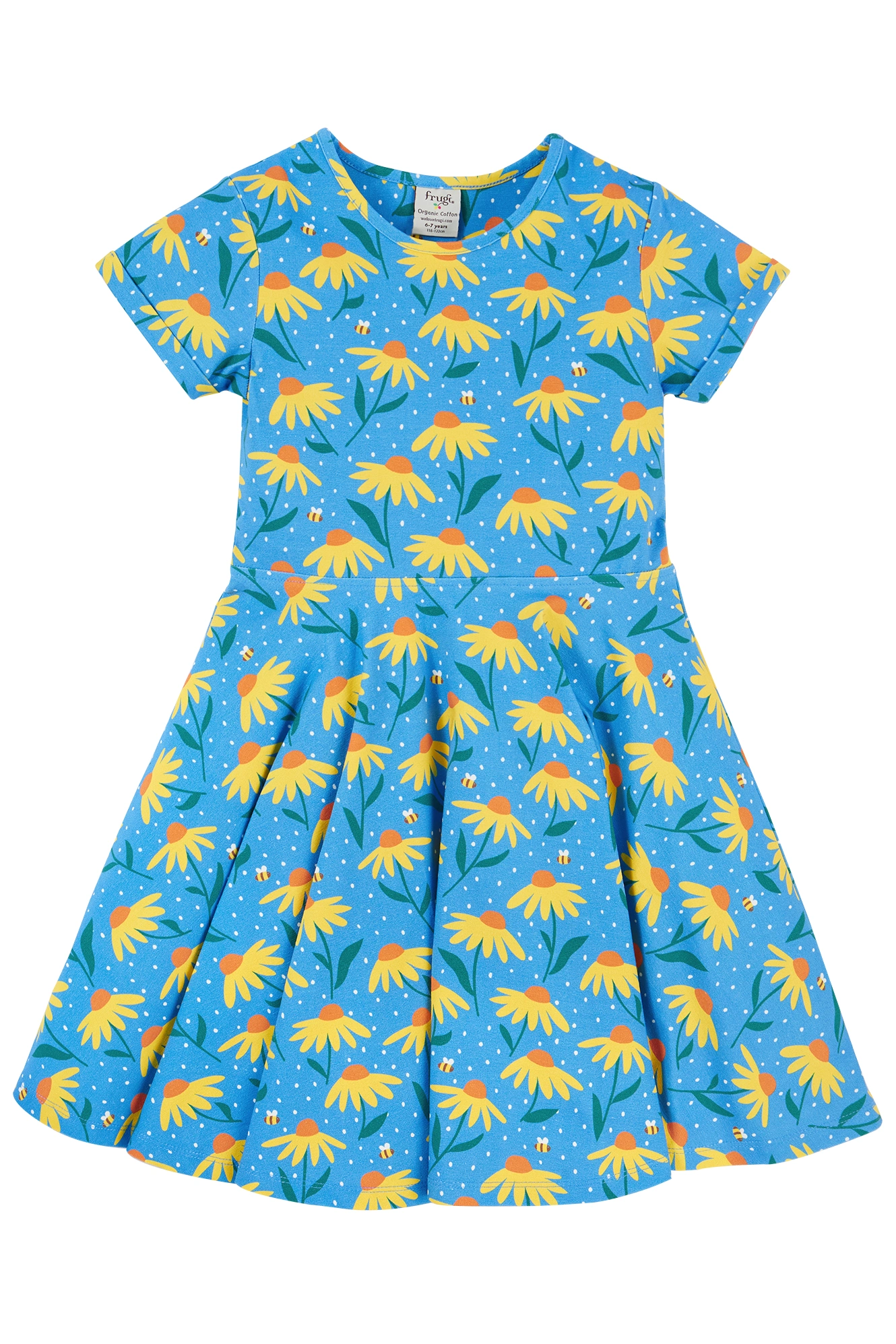 Kurzarmkleid ECHINACEA in blau