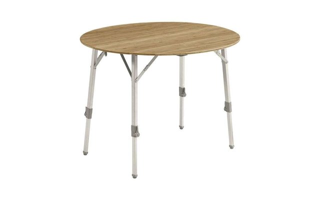 Outwell Custer Falttisch mit Bambustischplatte Rund