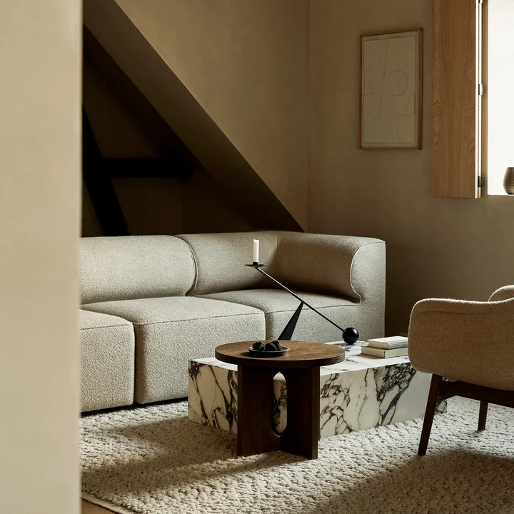 Audo - Eave 86 3-Sitzer Sofa, Bouclé bordeaux