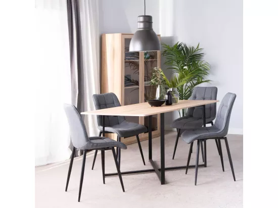 Lampe de plafond en métal gris 38x110 cm-Clesy