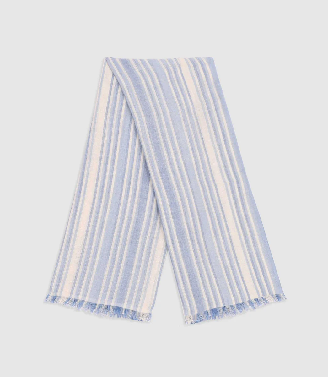 Écharpes à rayures bleu et blanc XEVER