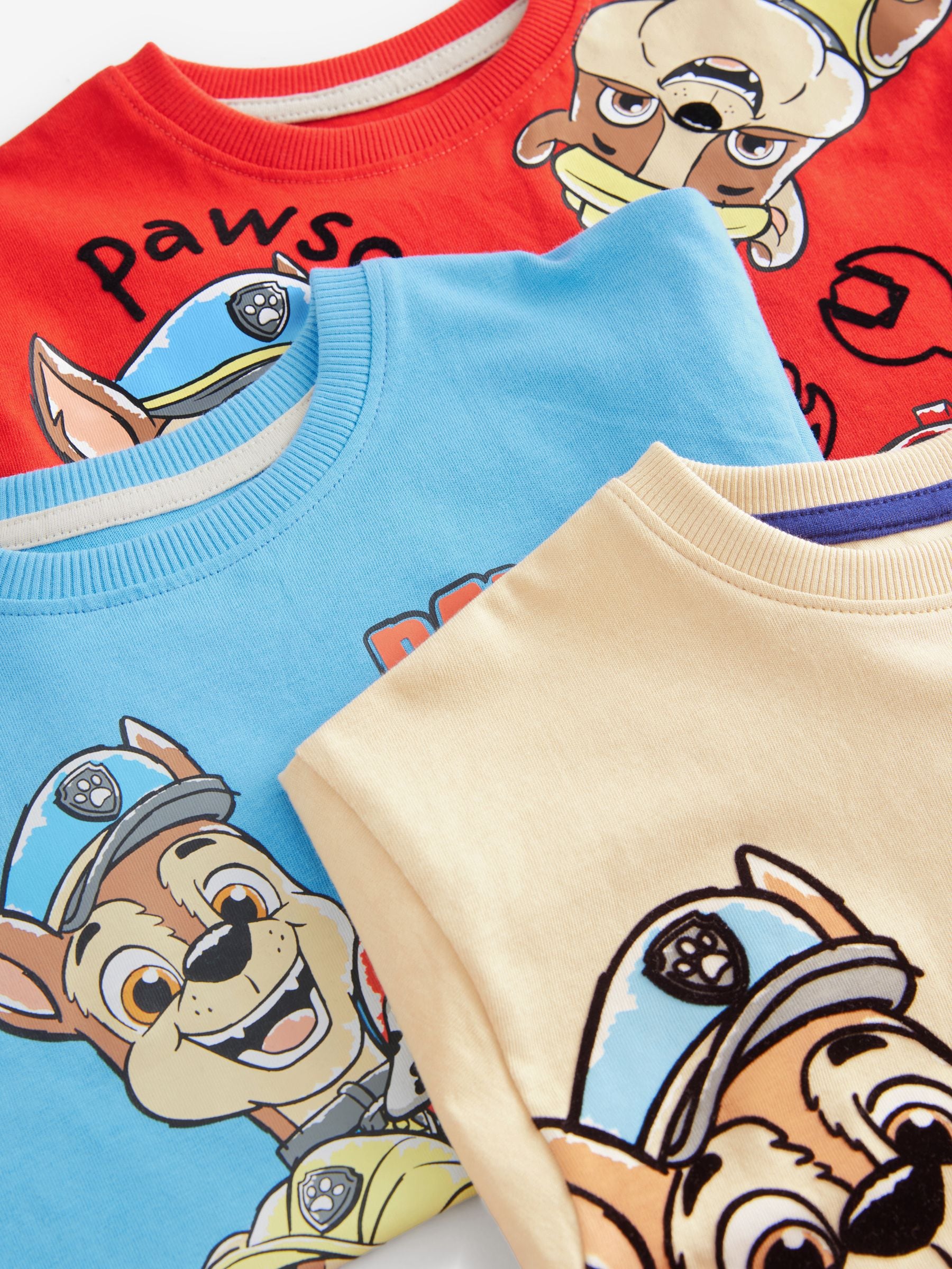 Rood/blauw - Verpakking van 3 Paw Patrol korte pyjama's (9mnd-8jr)