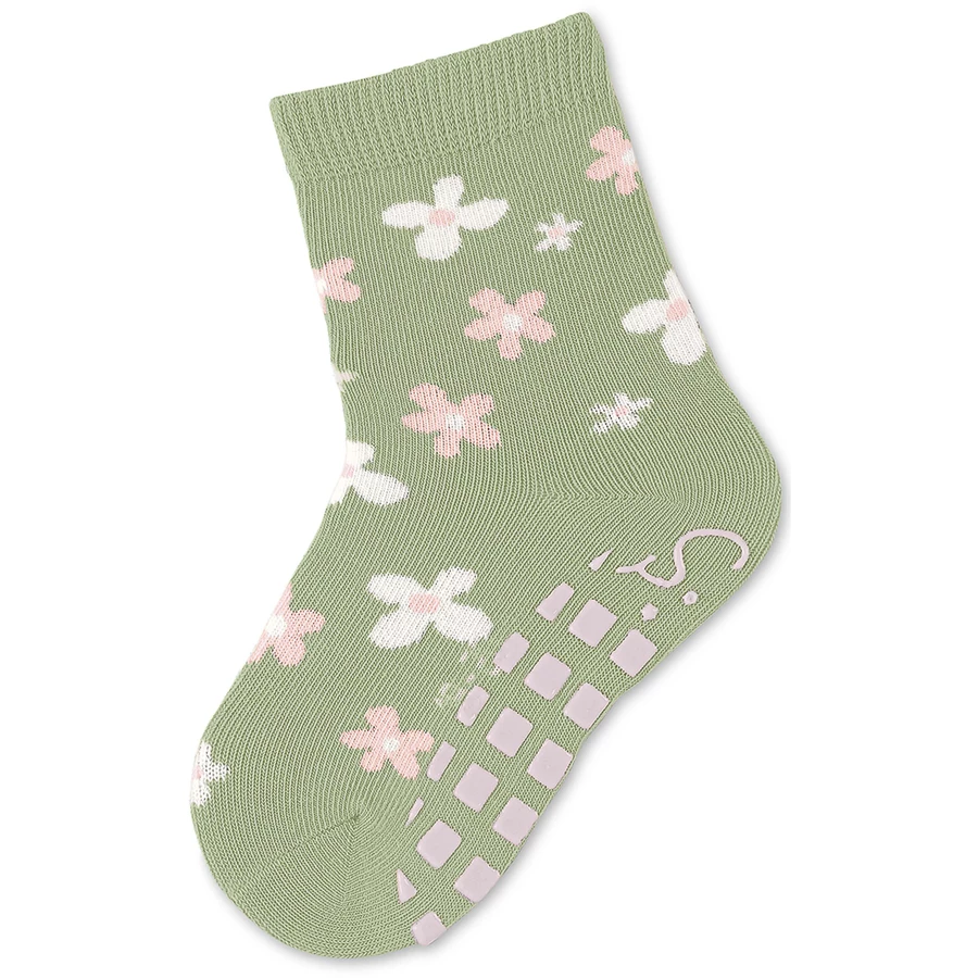 Sterntaler ABS-Söckchen Doppelpack Katze und Blumen rosa