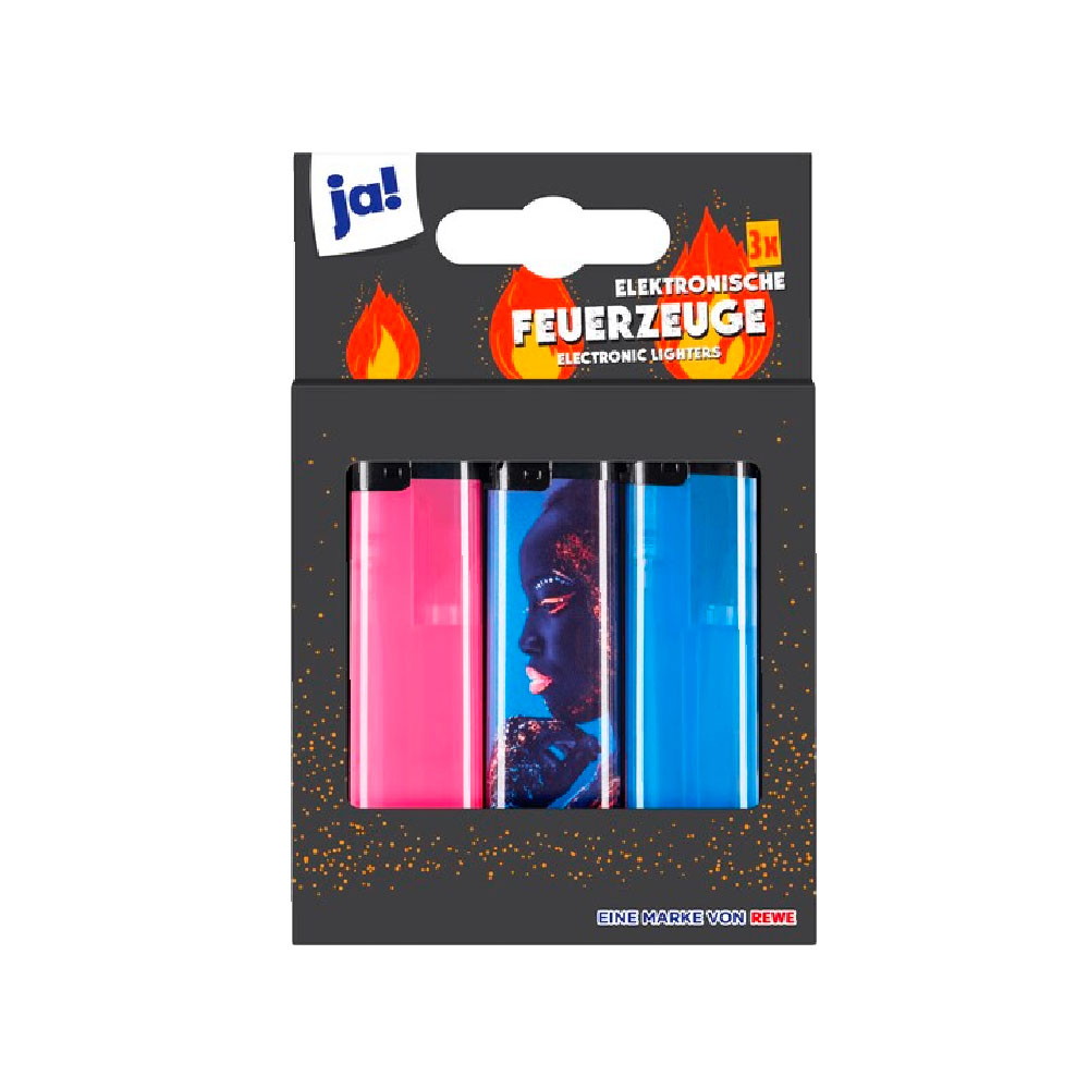 ja! Elektronische Feuerzeuge 3 Stück