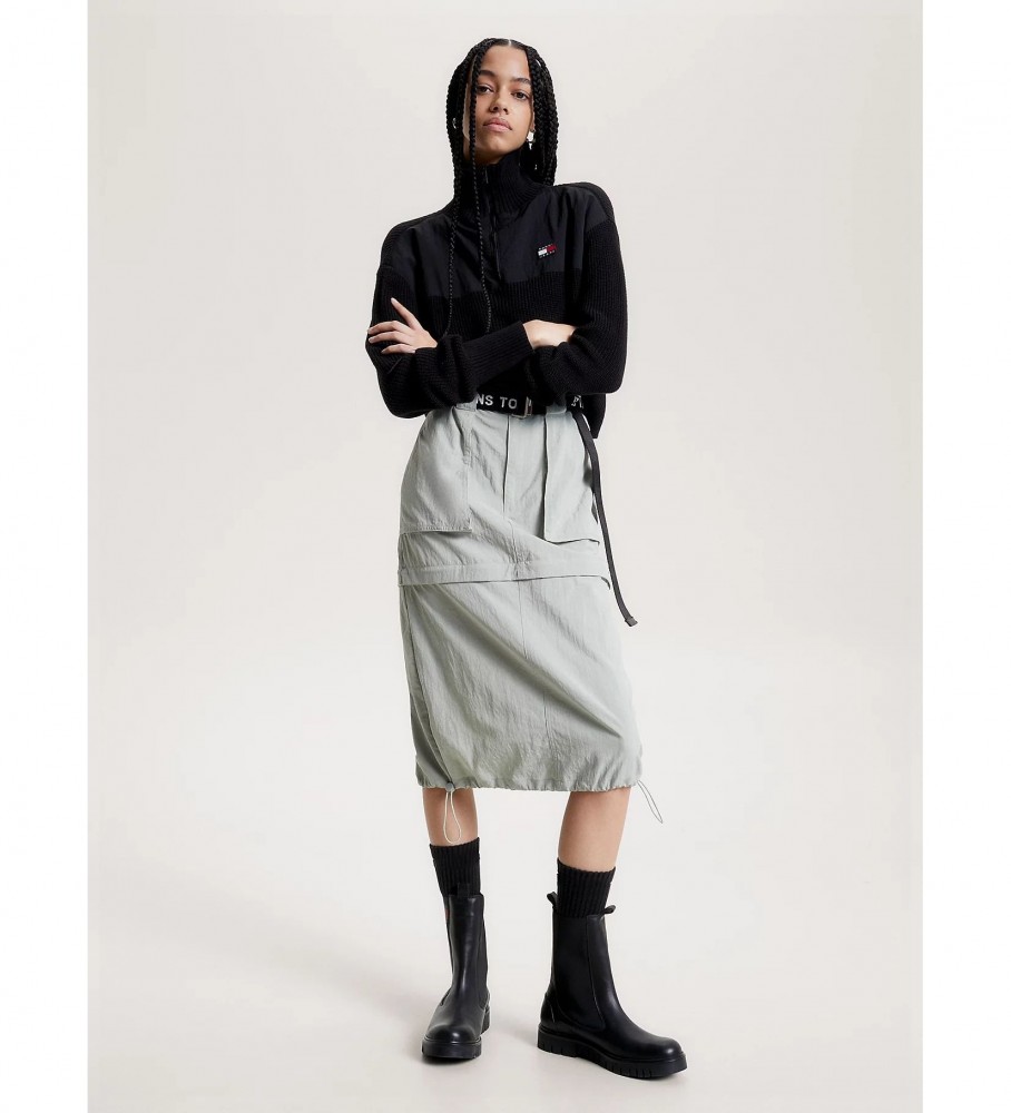 Botas Chelsea Tommy Jeans de cano alto em couro preto