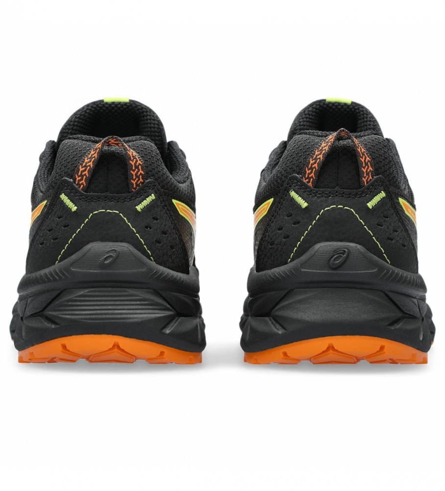 Tênis Asics Pre Venture 9 GS, preto e laranja