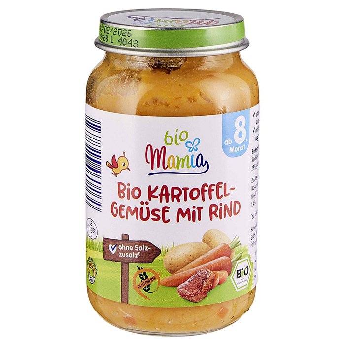 MAMIA BIO Bio-Menü 220 g, Kartoffel-Gemüse mit Rind