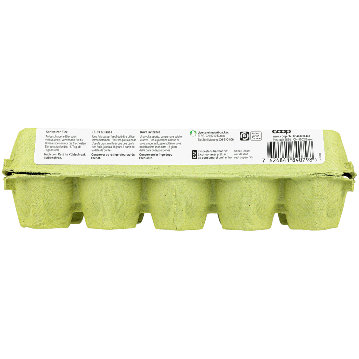 Naturaplan Bio Eier Schweiz aus Freilandhaltung 10 Stück 53g+