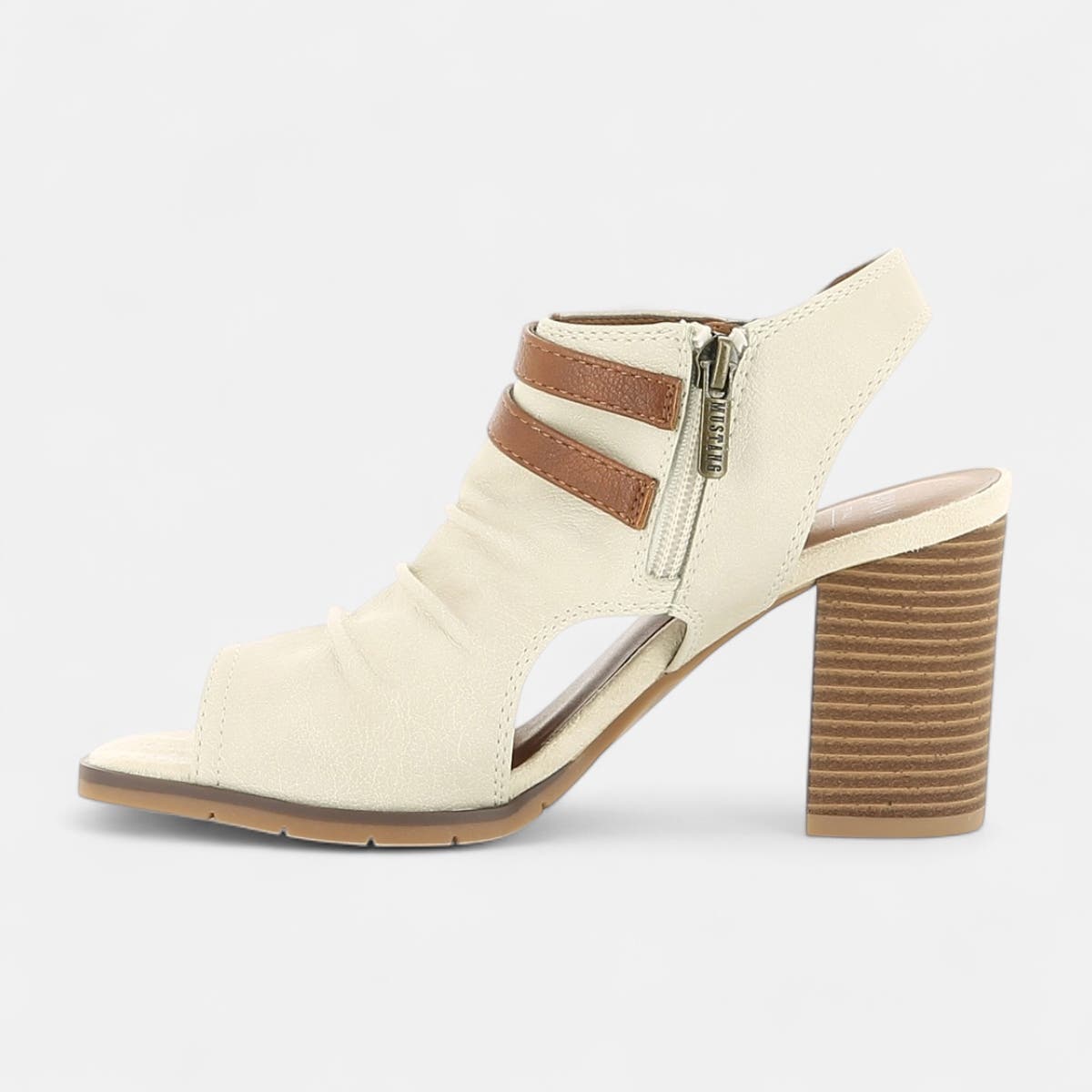 Nu-pieds à talon Femme beige