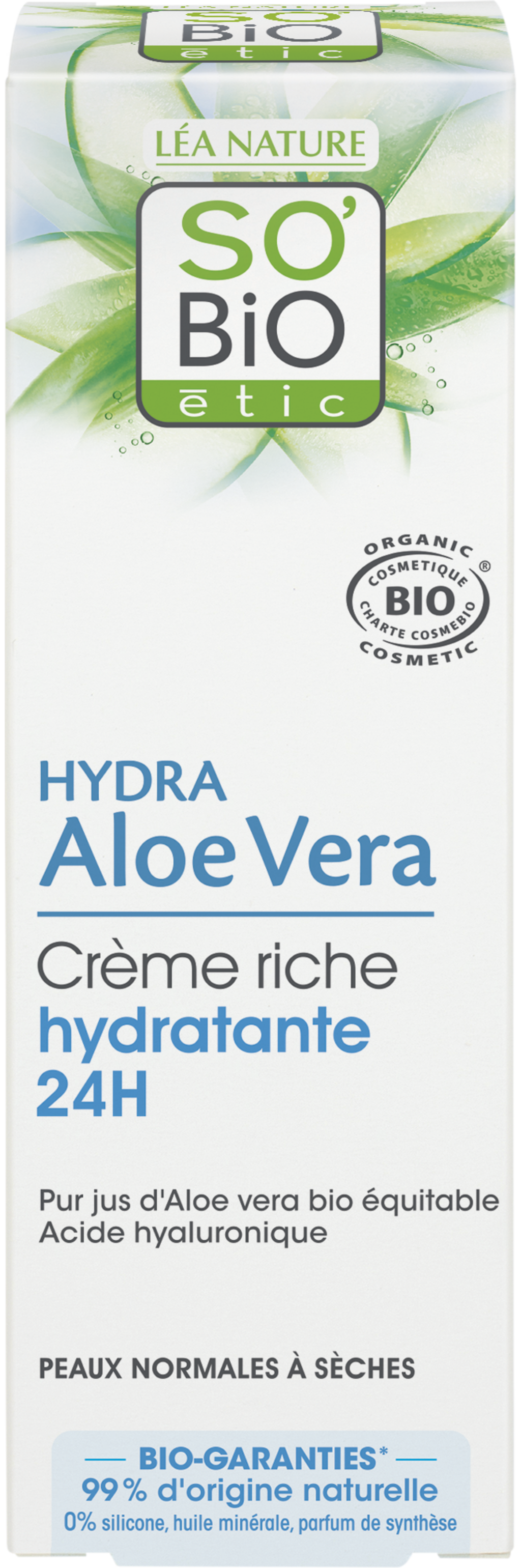 LÉA NATURE SO BiO étic  Aloe Vera Reichhaltige 24h Tagescreme, 50 ml