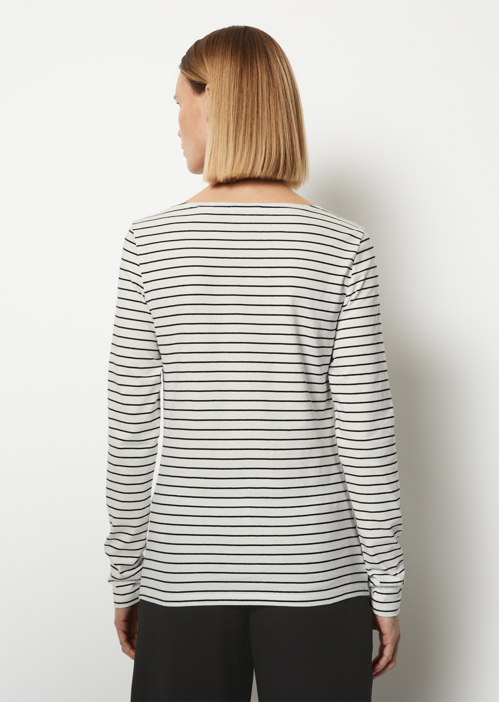 Ringel-Longsleeve regularaus feinem Organic Cotton