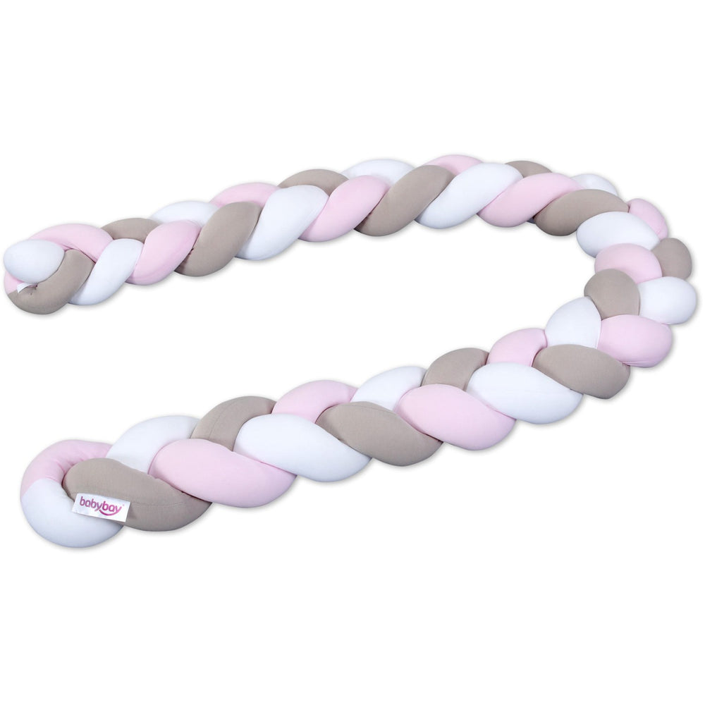 Køb babybay ® Flettet Sengerand White/Beige/Rosé 200 Cm