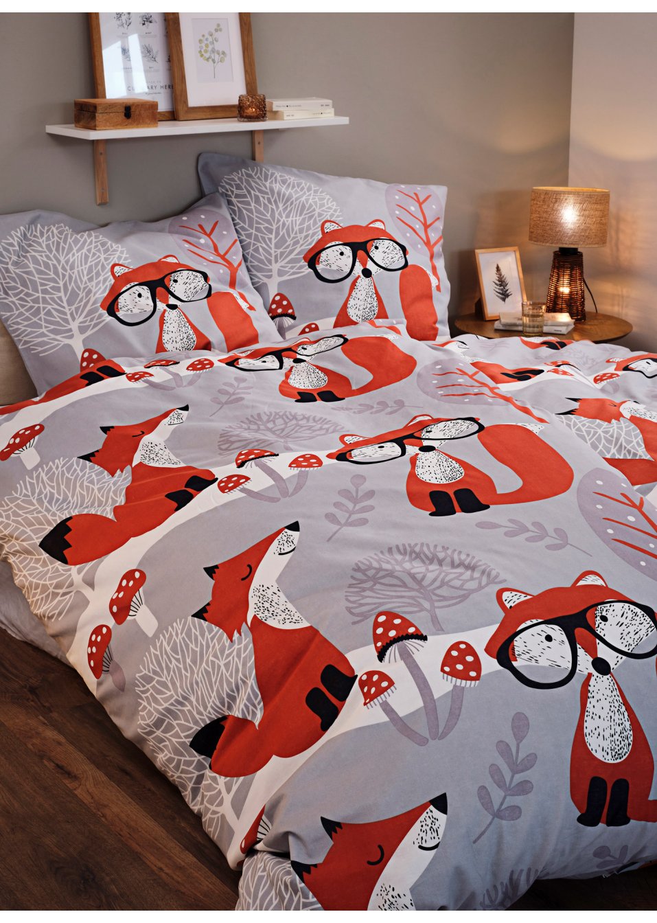 Parure de lit motif renard