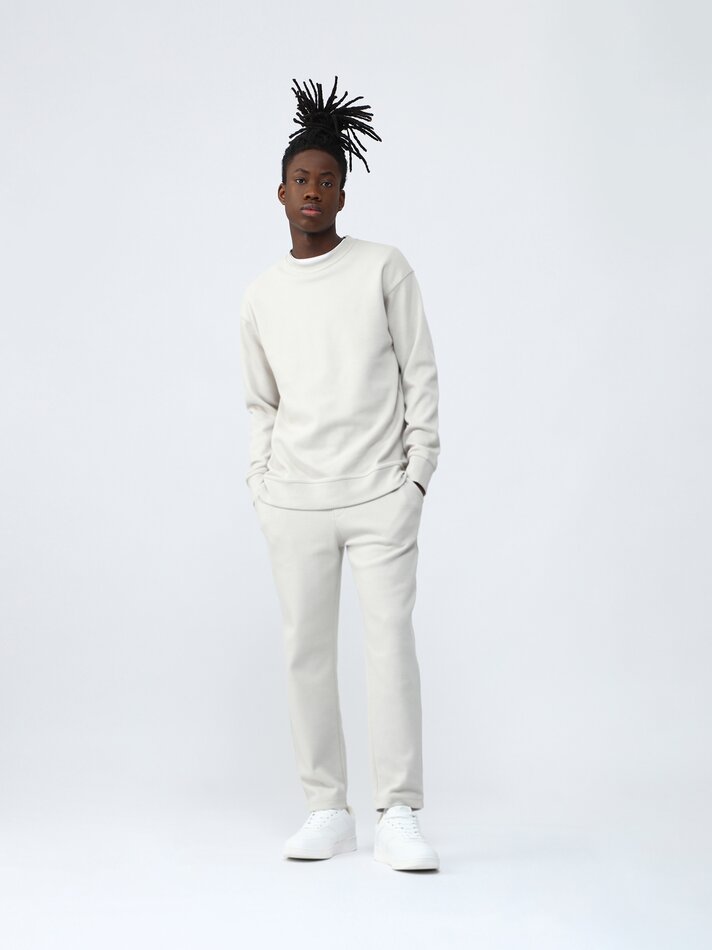 Calça jogger em piqué - Off-white
