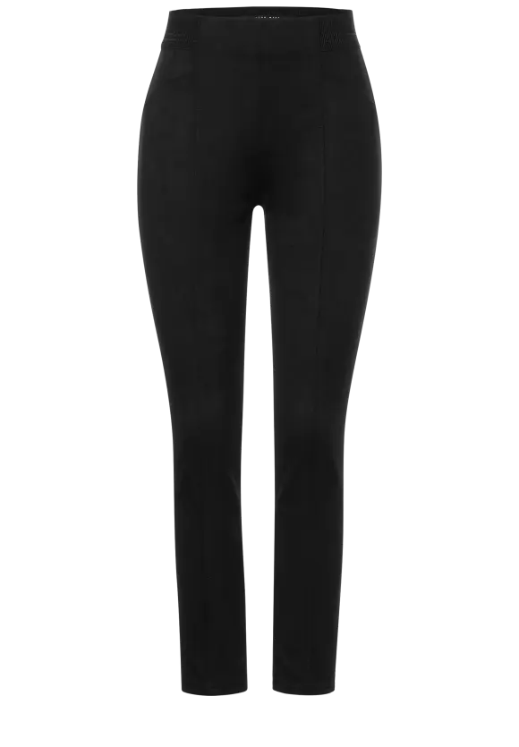 Skinny Hose in Velour Optik - Black