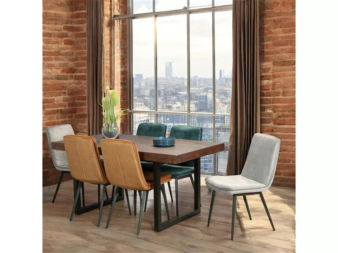 Table à manger extensible bois recyclé 160-200 cm SAMOA