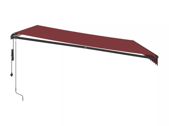 Auvent rétractable automatique bordeaux 450x350 cm