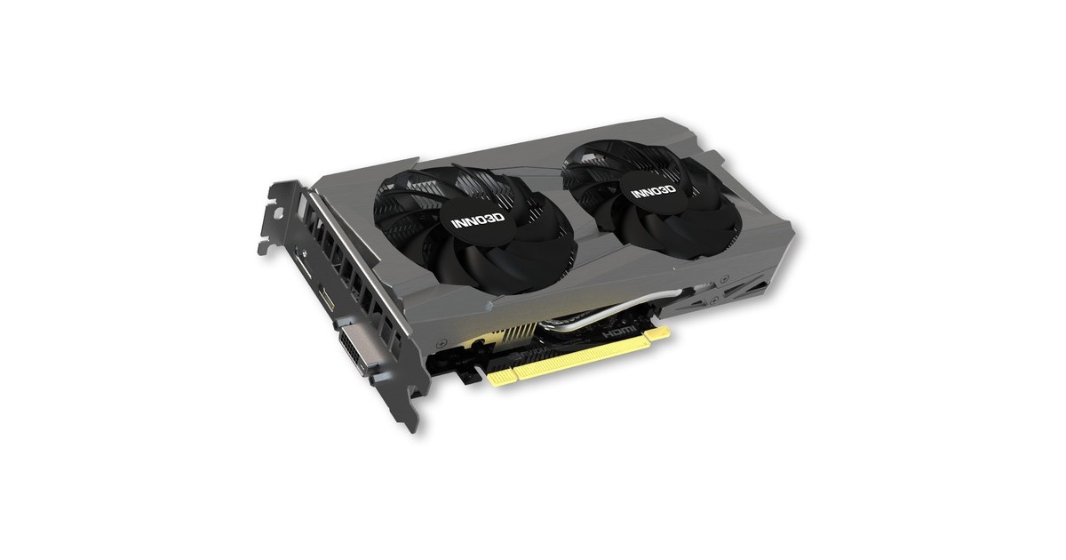INNO3DGeForce RTX 3050 TWIN X2 8GB grafische kaart  (1x HDMI, 1x DisplayPort, 1x DVI-D, DLSS 3)