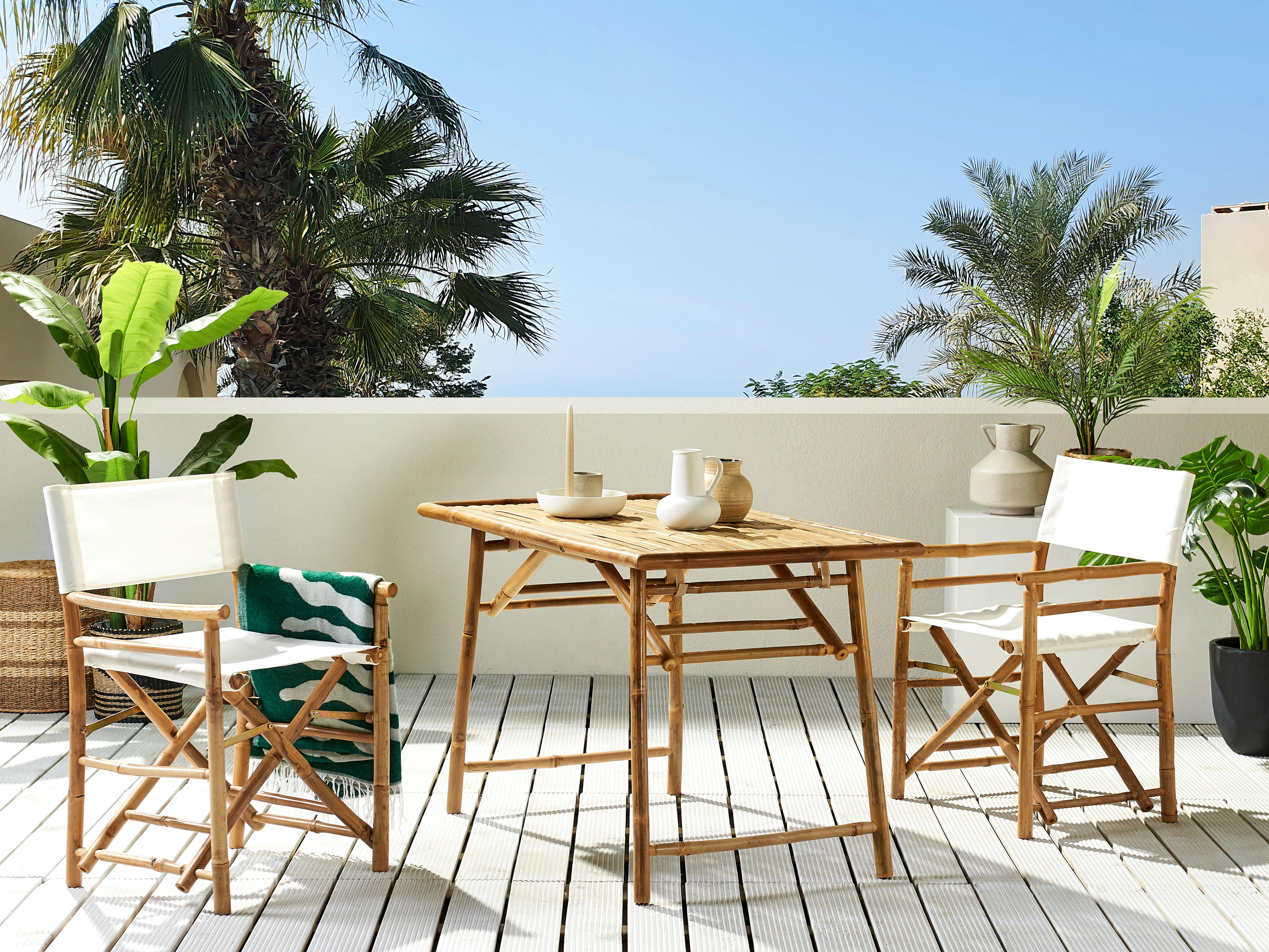 Tuin eettafel MOLISE 120 cm 69 cm Bamboehout Lichtbruin