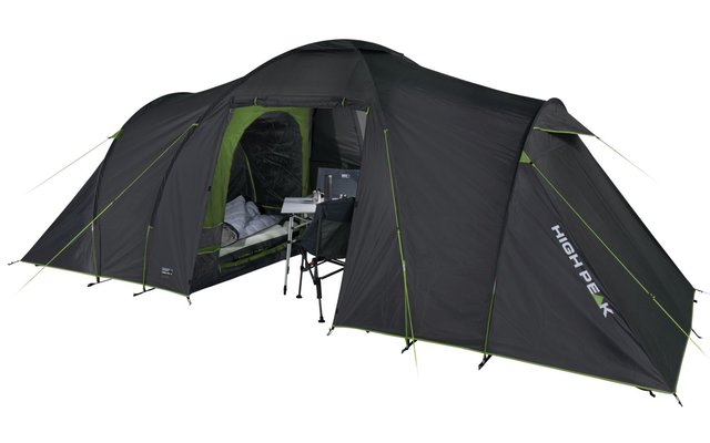 High Peak Como Kuppelzelt dunkelgrau/grün für 4 Personen