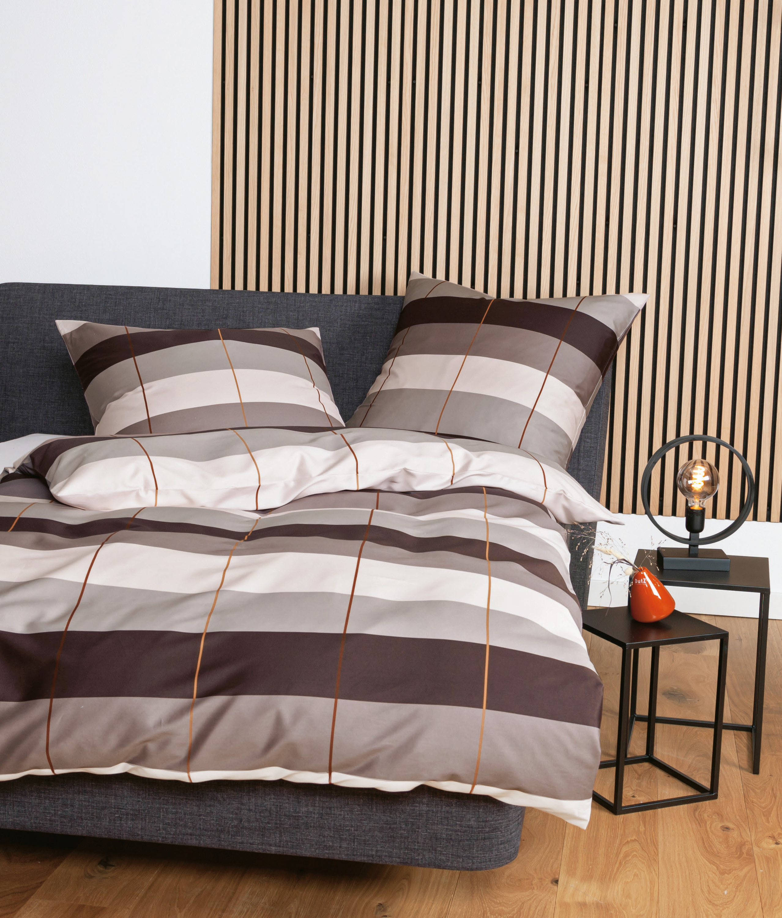 Bettwäsche J. D. Mako-Satin 135x200 cm, mit 1 Kissen