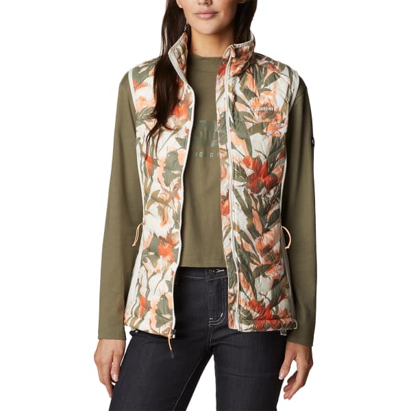 Doudoune randonnée COLUMBIA POWDER PASS™ VEST CHALK FLORICULTURE PRINT