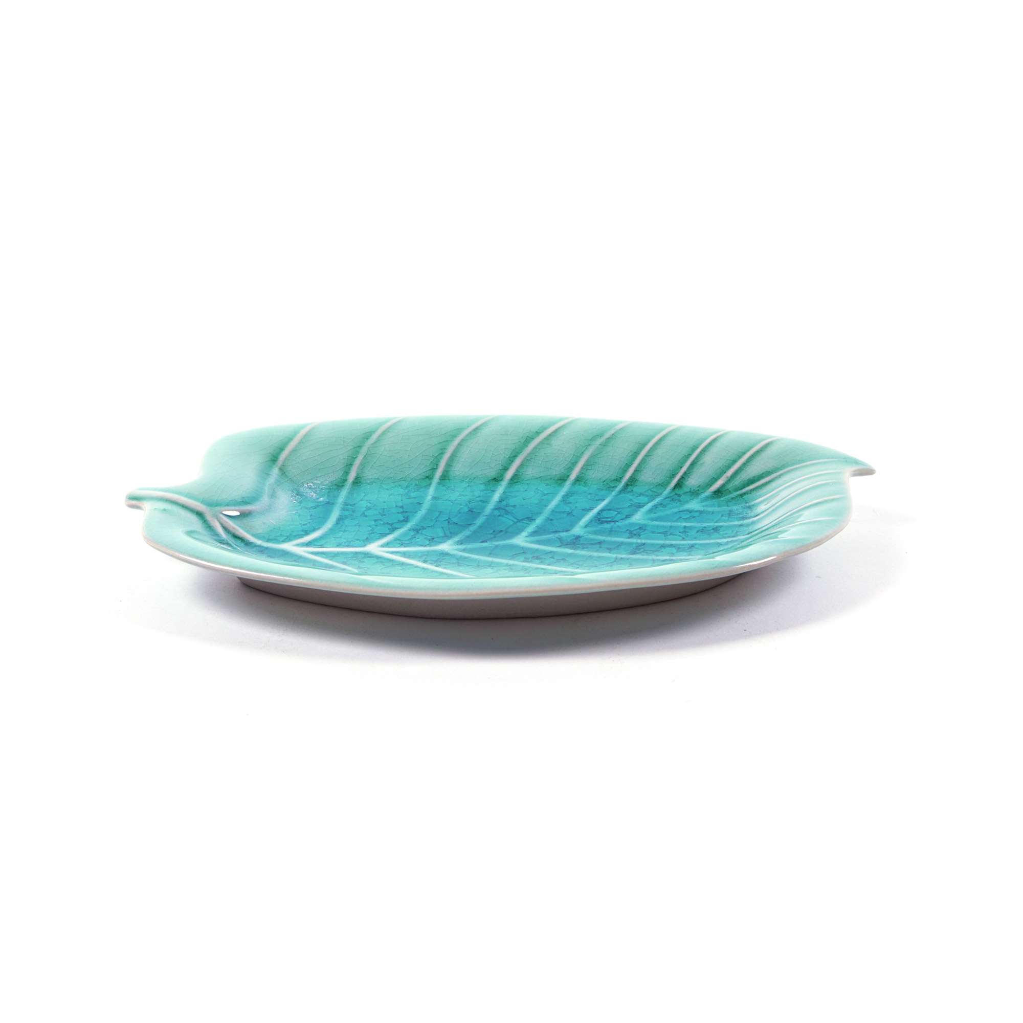 Ablage 'Blatt', türkis, L 26 cm, B 15 cm, H 2 cm zu 6,80