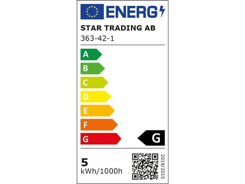 Star Trading Lampe Dou Coating Opaq 5 W (35 W) E27 Warmweis Mattiertes Leuchtmittel in Globeform